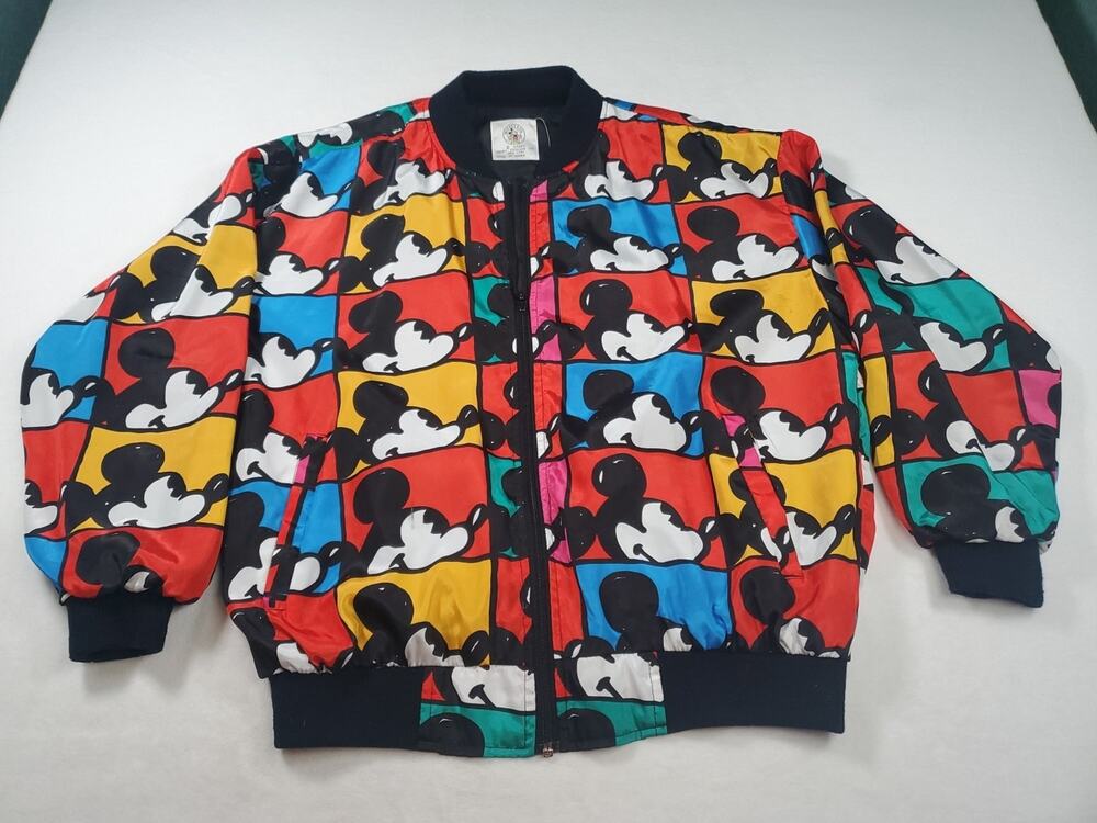 Vintage Mickey & Co Disney Honey Fashions Windbreaker Zip Up Korea Mickey Mouse